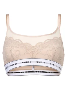 GUESS - Gorset damski, beżowy - Biustonosze - miniaturka - grafika 1