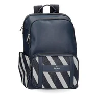 Torby na laptopy - Pepe Jeans Celine Plecak na laptopa 15,6" Niebieski 30x41x14 cms Poliester ze skórą syntetyczną 12,76L by Joumma Bags, niebieski, Plecak na laptopa - miniaturka - grafika 1