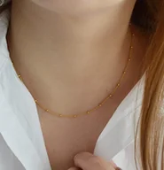 Naszyjniki - Naszyjnik choker z kulkami - miniaturka - grafika 1