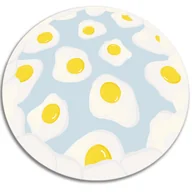 Dywany - Dywan okrągły winylowy do domu okrągła sadzone jajka fi110 cm - miniaturka - grafika 1