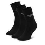 Skarpetki męskie - Zestaw 3 par wysokich skarpet unisex Reebok R0367-SS24 (3-pack) Czarny - miniaturka - grafika 1