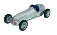 Samochody i pojazdy dla dzieci - WELLY 1937 MERCEDES-BENZ W125 SREBRNY 1:24 SAMOCHÓD NOWY METALOWY MODEL - miniaturka - grafika 1