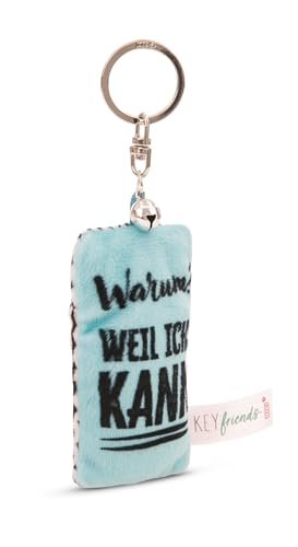 NICI 62101 breloczek do kluczy, mini pluszowa poduszka, 8 cm, z dzwoneczkami, kolorowy towarzysz do plecaka lub torby, uchwyt na klucze dla małych i dużych 62101