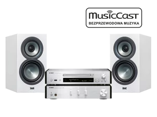 Yamaha MusicCast PianoCraft MCR-N670D (srebrny) + ELAC Uni-Fi BS U5 (biały) - Wieże - miniaturka - grafika 1