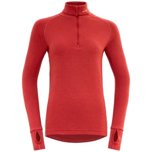 Damski golf Devold Expedition Woman Zip Neck Rozmiar: S / Kolor: jasnopomarańczowy - Koszulki sportowe damskie - miniaturka - grafika 1