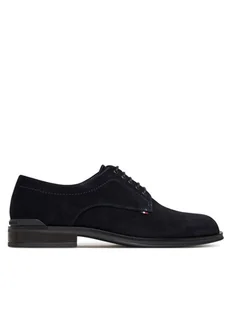 Tommy Hilfiger Półbuty Corporate Derby FM0FM05582 Granatowy - Półbuty męskie - miniaturka - grafika 1