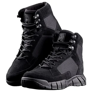 FREE SOLDIER Męskie botki, ultralekkie, wojskowe, taktyczne, do kostek, 15 cm, z koronką do oddychających butów Desert Boots (czarne, 44) - Botki damskie - miniaturka - grafika 1