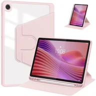Etui do tabletów - Eleganckie estetyczne obrotowe etui pencil kolor jasno różowy z miejscem na rysik Lenovo Tab 10.1 TB311FU WiFi LTE TB311XU 2025 - miniaturka - grafika 1