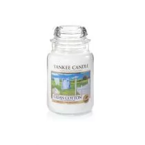 Świece - Yankee Candle Świeca zapachowa duży słój Clean Cotton 623g (52424-uniw) - grafika 1