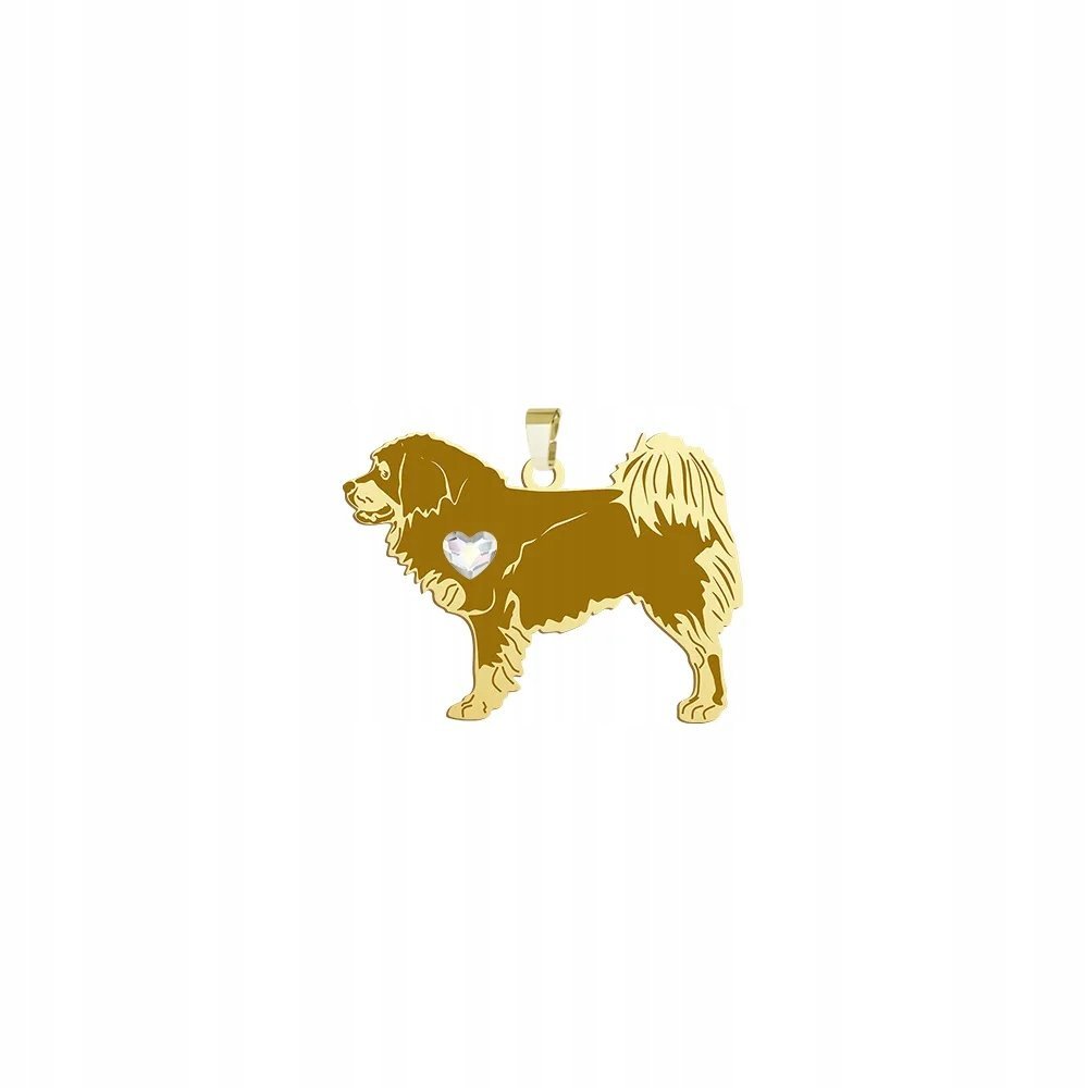 Zawieszka Pozłacana 925 z psem Mastif Tybetański Biżuteria Kobieta GRAWER