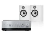 Zestawy stereo - Yamaha R-N800A (srebrny) + 606 S3 (biały) - miniaturka - grafika 1