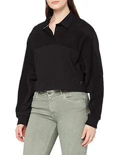Superdry Sportstyle Dolman Rugby Top Kobiety Polo, Czarny, 10 - Koszulki i topy damskie - miniaturka - grafika 1
