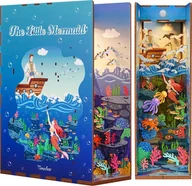 Układanki dla dzieci - Robotime Tonecheer Składany Drewniany Model 3D LED - Book Nook Mała Syrenka - miniaturka - grafika 1