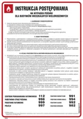Instrukcje stanowiskowe BHP - DB008 INSTRUKCJA POSTĘPOWANIA NA WYPADEK POŻARU DLA BUDYNKÓW MIESZKALNYCH, HN - PŁYTA ELASTYCZNA 0,4MM; (245X350MM) - miniaturka - grafika 1