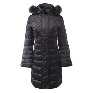 Damski Płaszcz pikowany zimowy GUESS LOLIE DOWN JACKET W2BL61WEX52-JBLK – Czarny - Płaszcze damskie - miniaturka - grafika 1