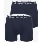 Majtki męskie - Bokserki męskie bawełniane (2pack) granatowe z logowaną gumą Kappa K1211 - miniaturka - grafika 1