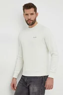 Bluzy męskie - Calvin Klein bluza męska kolor beżowy gładka - miniaturka - grafika 1