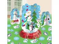 Ozdoby bożonarodzeniowe - Amscan Dekoracja stołu Bałwanek - 23 elem. 280082 - miniaturka - grafika 1