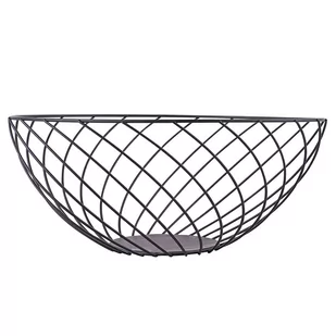 Koszyk metalowy skręcony ALTOMDESIGN, czarny, 28x12 cm - Pudła i pojemniki do przechowywania - miniaturka - grafika 1