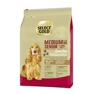 SELECT GOLD Sensitive Senior Medium Jagnięcina i ryż 4 kg - Sucha karma dla psów SELECT GOLD Sensitive Senior Medium Jagnięcina i ryż 4 kg - Sucha karma dla psów - miniaturka - grafika 1