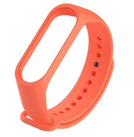 Akcesoria do smartwatchy - Silikonowy pasek do Xiaomi Mi Band 3/ Xiaomi Mi Band 4 - pomarańczony - miniaturka - grafika 1