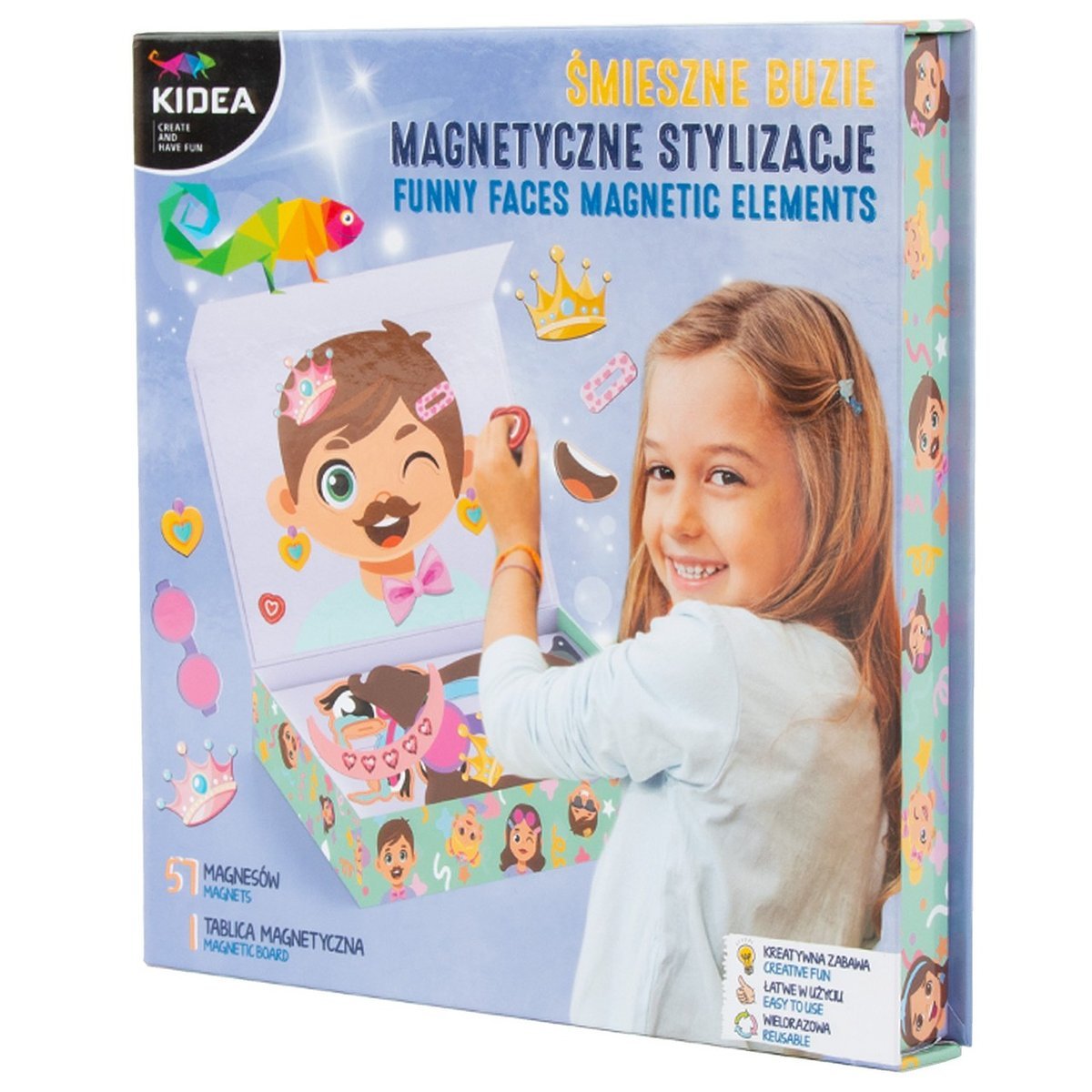 Magnetyczne stylizacje Śmieszne Buzie Kidea
