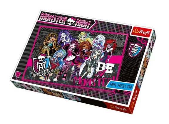 Nieprzypisany Puzzle 260- Monster High paczka ze straszyceum WIKR-905178