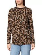 Swetry damskie - Supermom Damski sweter pull Ls AOP Leopard, Toasted Coconut - P867, XXS - miniaturka - grafika 1