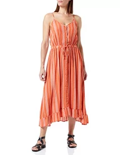 usha FESTIVAL Sukienka damska, ciemnopomarańczowa, biała, S, Ciemnopomarańczowy, biały, S - Sukienki - miniaturka - grafika 1