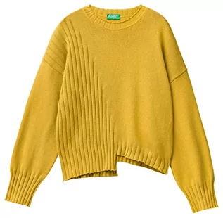 Swetry damskie - United Colors of Benetton Sweter damski, musztardowy żółty 38 M, L - grafika 1