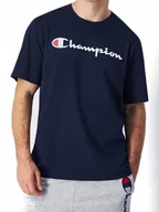 Koszulki męskie - KOSZULKA męska CHAMPION 220256-BS501 t-shirt bawełniany granatowa 2XL - miniaturka - grafika 1