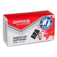 Spinacze i klipsy do papieru - KLIP BIUROWY 25mm OFFICE PRODUCTS CZARNY 12szt. - miniaturka - grafika 1