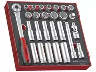 Zestawy narzędziowe - TENG TOOLS TENGTOOLS ZESTAW NARZĘDZI NASADOWYCH 27el TED1227 238230106 - miniaturka - grafika 1