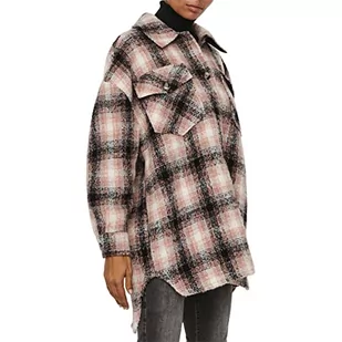 VERO MODA Kurtka damska Vmluna Ga Noos Shacket, Misty Rose/Checks:check, M - Kurtki damskie - miniaturka - grafika 1