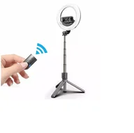 Selfie stick - Mocco 4in1 Universal Selfie Stick with 3-Tone LED Lamp / Tripod Stand / Bluetooth Remote Control - miniaturka - grafika 1
