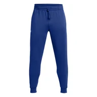Spodnie męskie - Męskie Spodnie UNDER ARMOUR UA RIVAL FLEECE JOGGERS 1379774-432 – Niebieski - miniaturka - grafika 1