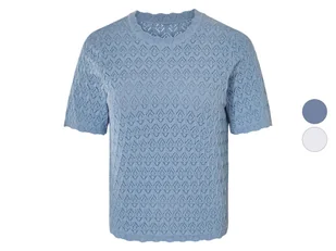 esmara® Sweter ażurowy damski z bawełny - Swetry damskie esmara® Sweter ażurowy damski z bawełny - Swetry damskie - miniaturka - grafika 1