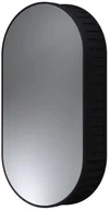 Szafki łazienkowe - Szafka łazienkowa VENEZIA 1D 43cm czarny mat z lustrem HALMAR - miniaturka - grafika 1