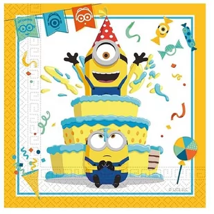 SERWETKI PAPIEROWE MINIONKI - MINIONS PARTY, 20 SZT - Dekoracje i nakrycia stołu na imprezę - miniaturka - grafika 1