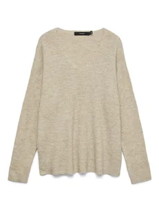 Vero Moda Sweter w kolorze beżowym - Swetry damskie - miniaturka - grafika 1