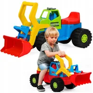 Samochody i pojazdy dla dzieci - Duża Koparka Jeździk Zabawka Duże Koła Samochód Ruchoma Łyżka Dla Dzieci - miniaturka - grafika 1