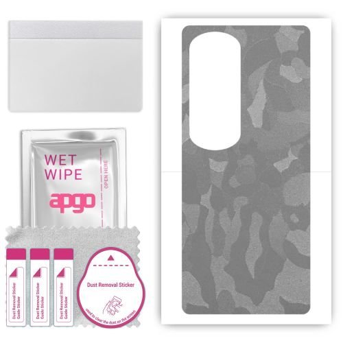 folia naklejka skórka strukturalna na TYŁ do Honor 80 Pro - Moro Camo Srebrny - apgo SKINS