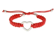 Bransoletki - Bransoletka Z Sercem I Koralikami Czerwona - miniaturka - grafika 1