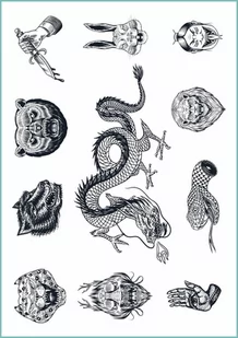 Tatuaże Tymczasowe Zwierzęta W Stylu Vintage - Prace ręczne dla dzieci - miniaturka - grafika 1