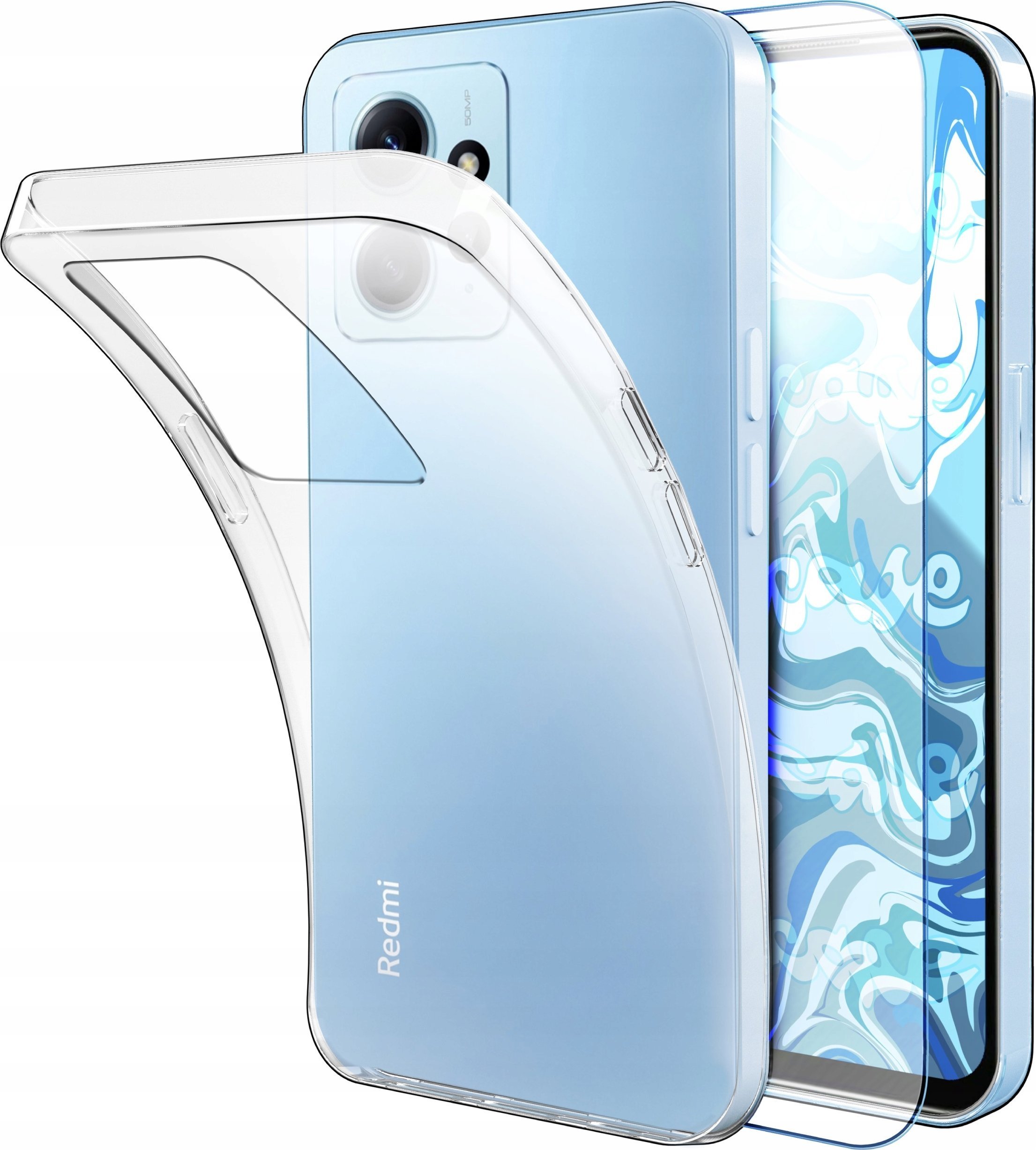 Etui Do Xiaomi Redmi Note 12 4G Przezroczyste, Silikon, Ochronne Szkło