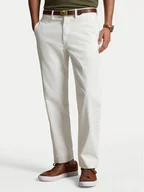 Spodnie męskie - Polo Ralph Lauren Spodnie materiałowe 710690138059 Biały Regular Fit - miniaturka - grafika 1