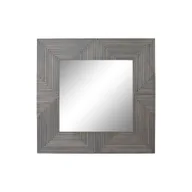 Lustra - Emaga Lustro ścienne DKD Home Decor Lustro Szary Drewno mango (121 x 4 x 121 cm) - miniaturka - grafika 1