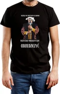 Koszulki męskie - T-SHIRT MĘSKI DLA FANA 1607 SZLACHTA ŚMIESZNA KOSZULKA CZARNA R-XXL A531 - miniaturka - grafika 1