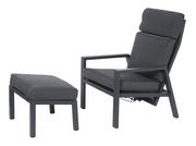Fotele i krzesła ogrodowe - FOTEL ROZKŁADANY Z PODNÓŻKIEM ZOYA 67X83X103 CM - miniaturka - grafika 1