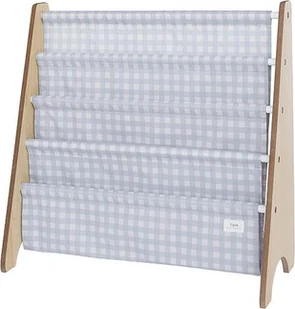 Stojak na książki Gingham niebieski z recyklingu - Półki i regały dla dzieci - miniaturka - grafika 1